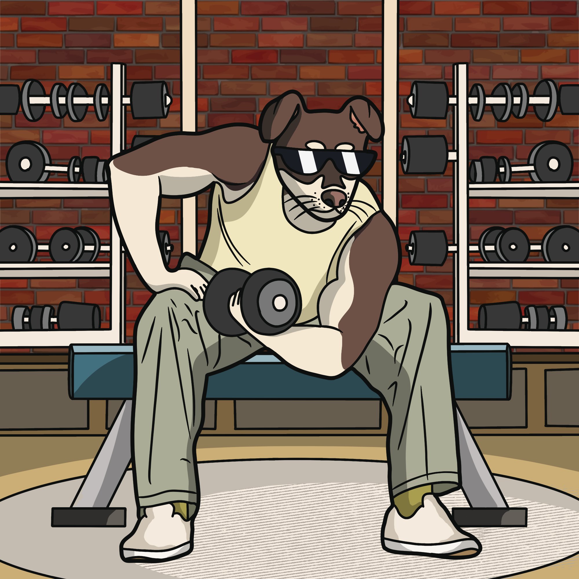 Chester lifting weights